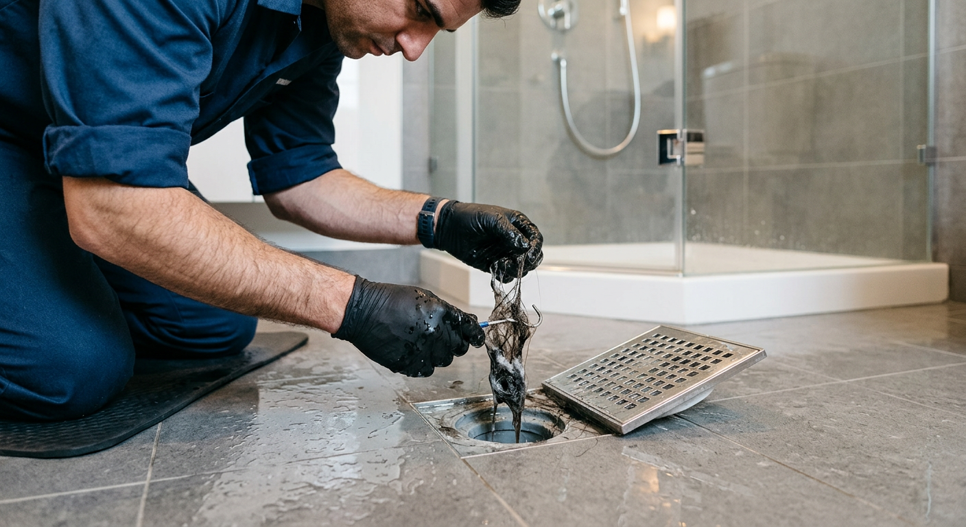 Débouchage de douche bouchée par un plombier à Bordeaux