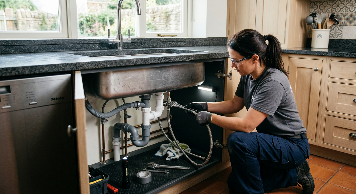 Installation plomberie cuisine avec pose d'évier à Bordeaux